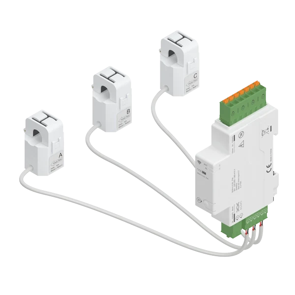 Compteur d'énergie 3CT Zigbee NodOn SEM-4-3-20 avec ses trois pinces ampéremétriques