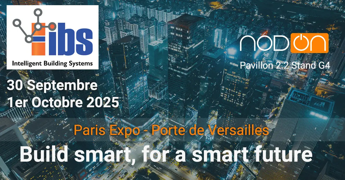 Nodon Language NodOn at IBS 2025: visit booth G4 to discover our Smart Building innov
